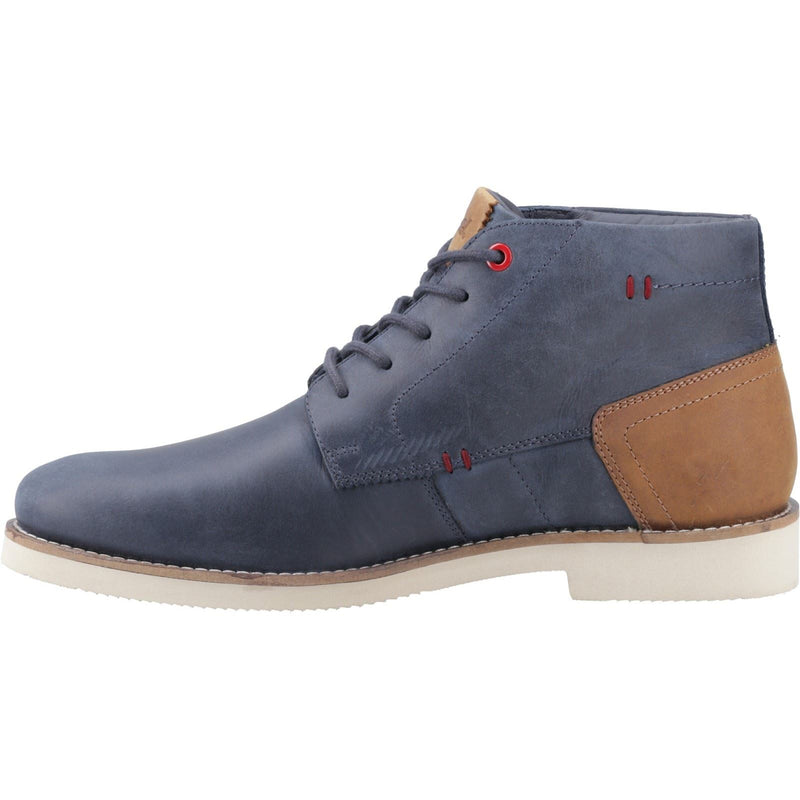 Pod Aries Leather Men's Navy Blue Boots