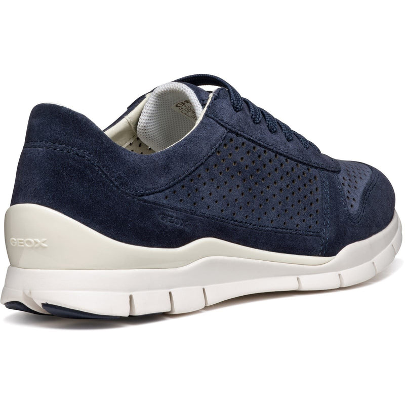 Geox D Sukie B Leather Women's Dark Jeans Sneakers