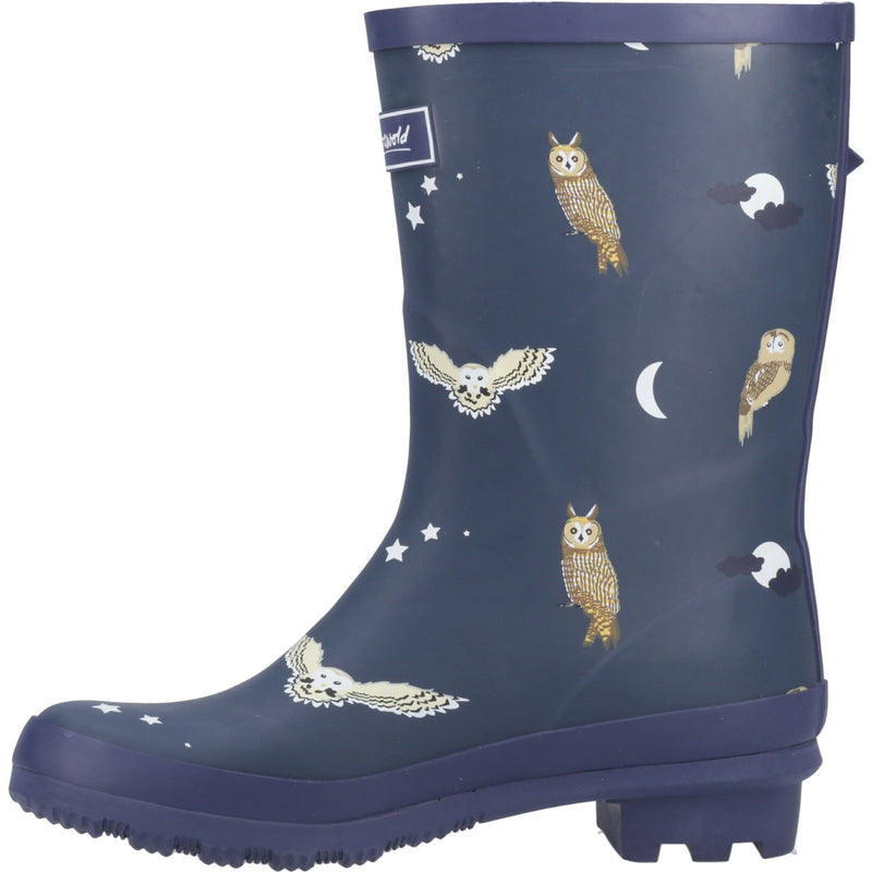 Cotswold Woodland Mid Rubber Women's Owls Wellington Boots