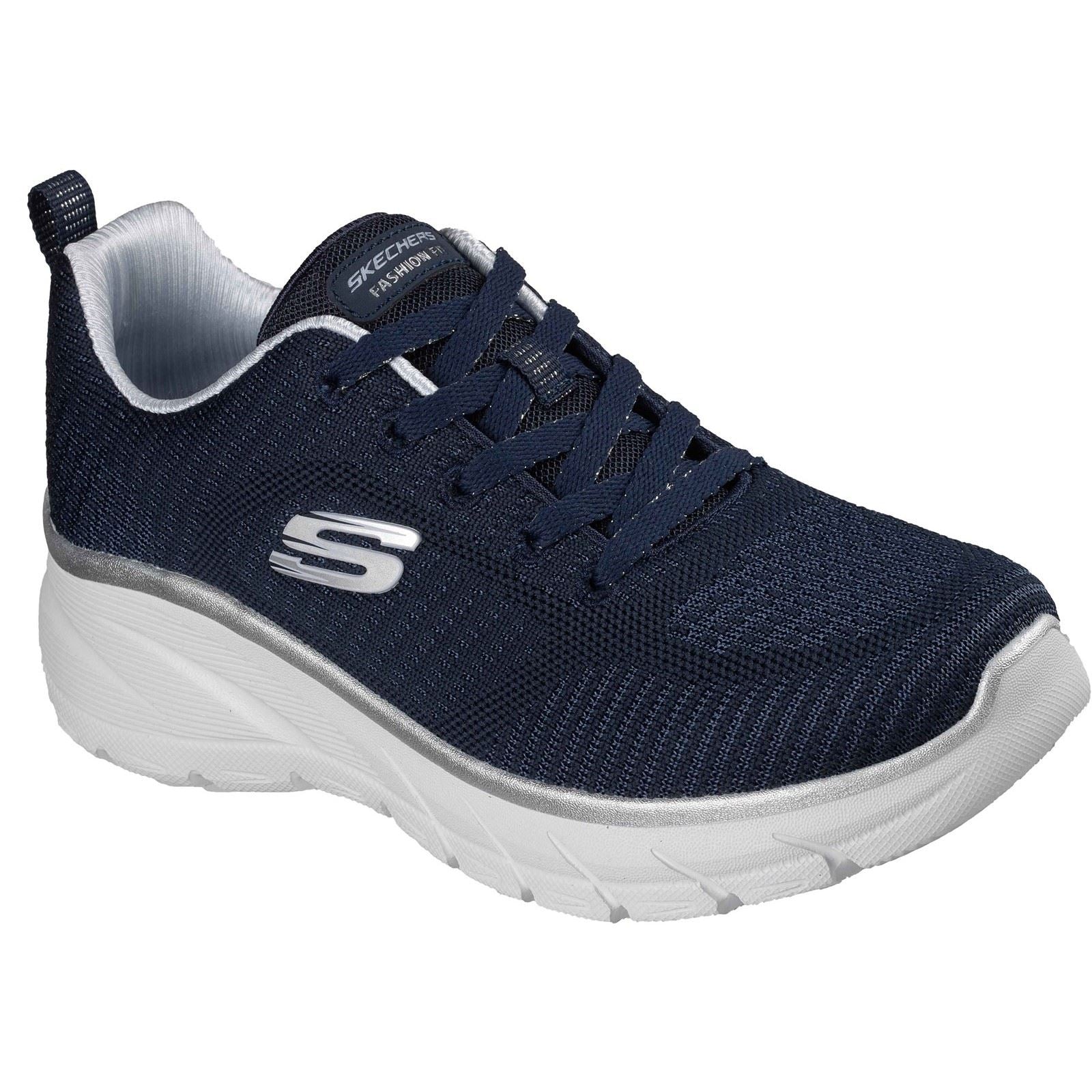 Skechers Fashion Fit 2.0 Polyester Women's Navy/Silver Sneakers