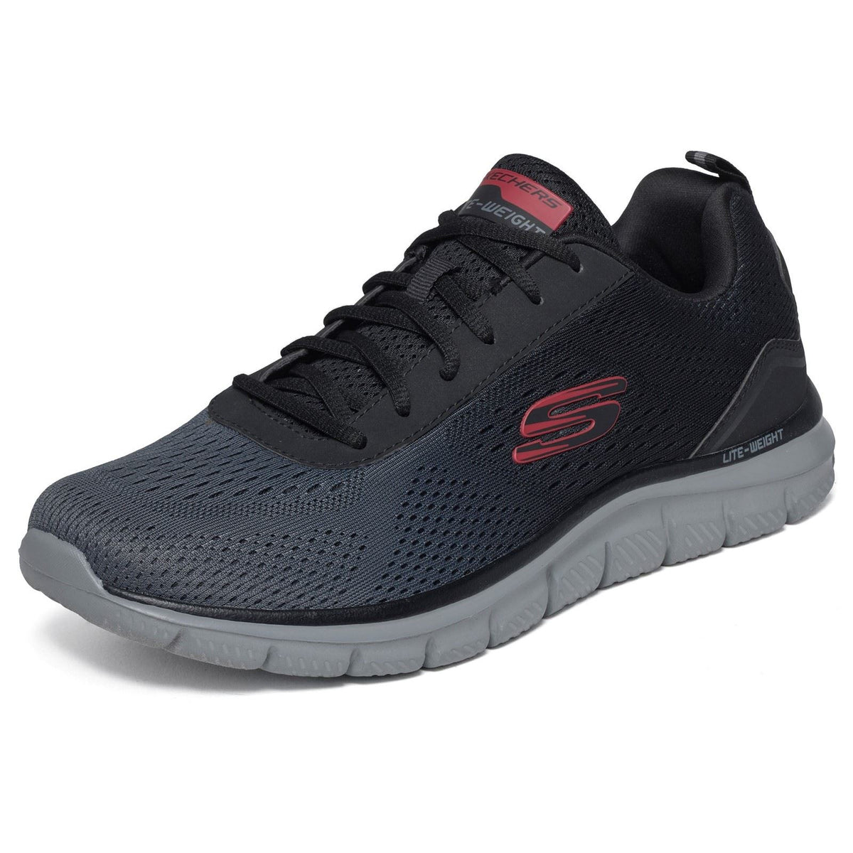 Skechers Track - Ripkent Textile Men's Black/Charcoal Sneakers