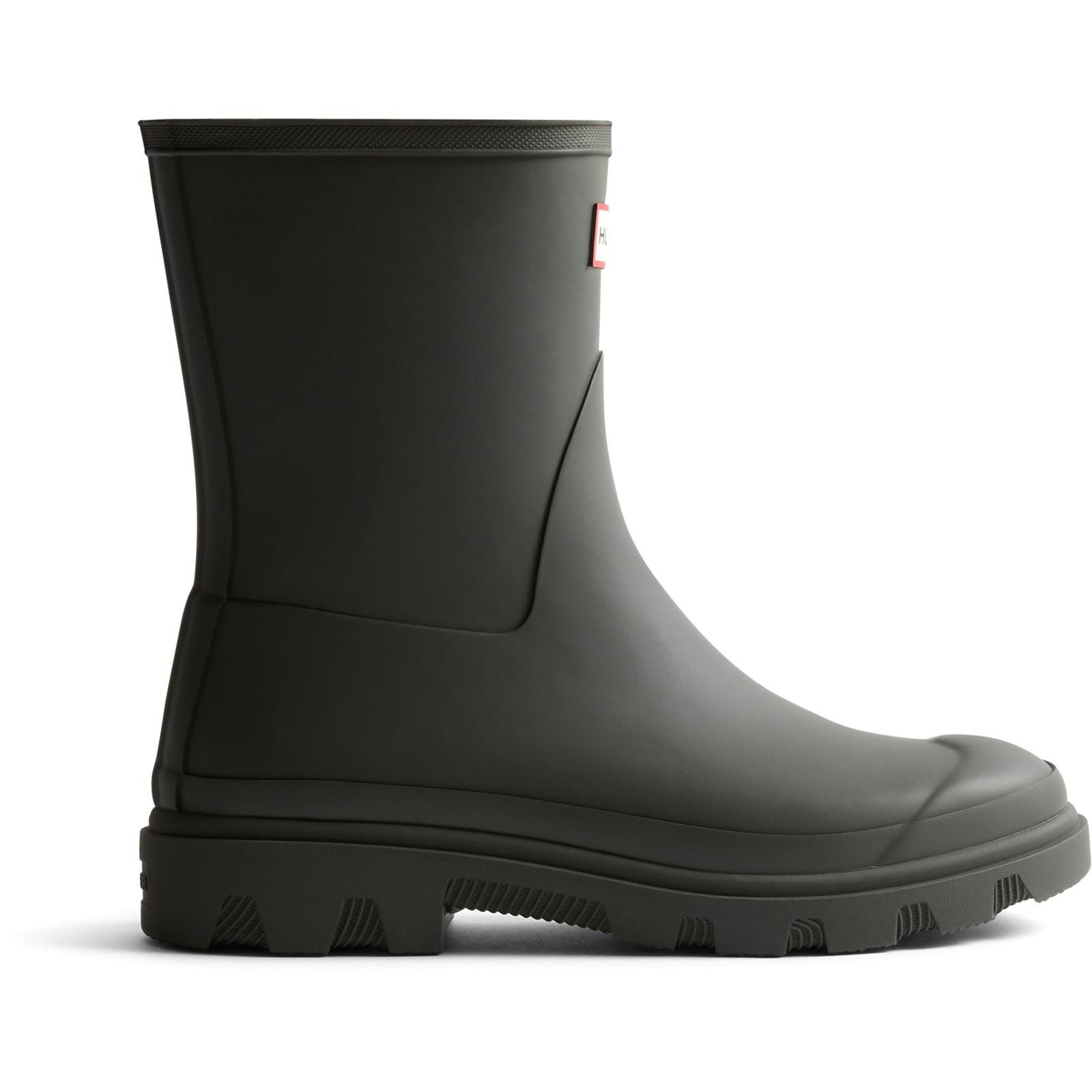 Hunter Unisex Downpour Short Rubber Men's Dark Olive Wellington Boots