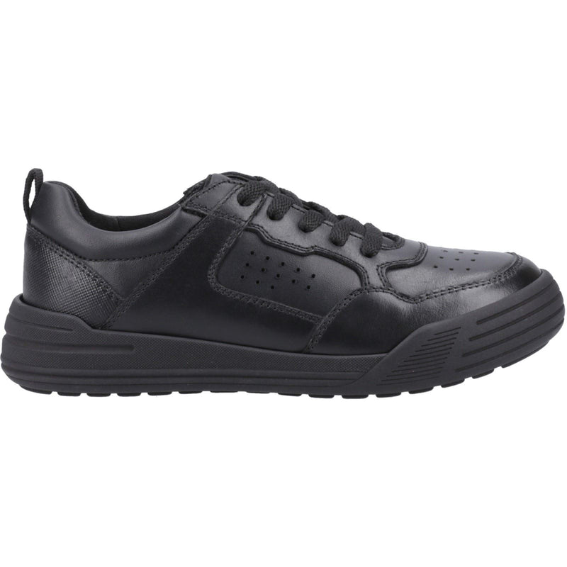 Hush Puppies Shane Senior Leather Boys's Black Lace-Up Shoes