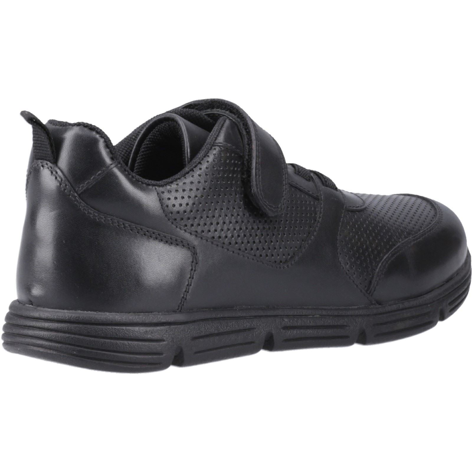 Hush Puppies Alfie Bungee Snr Leather Boys's Black Shoes