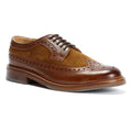 Chapman & Moore Longwing Brogue Leather/Suede Men's Mahogany/Tobacco Shoes