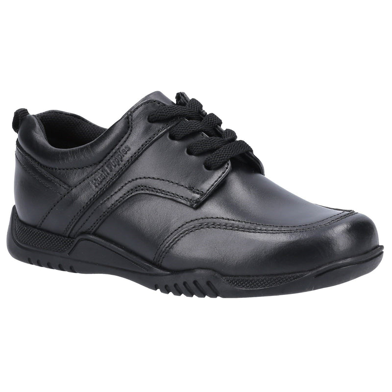 Hush Puppies Harvey Junior Boys Black Leather Lace-Up Shoes