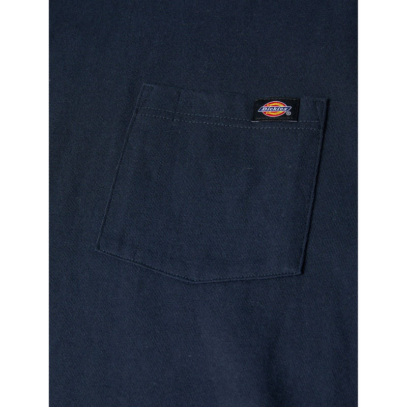 Dickies Pocket Long Sleeve Cotton Men's Blue T-Shirt