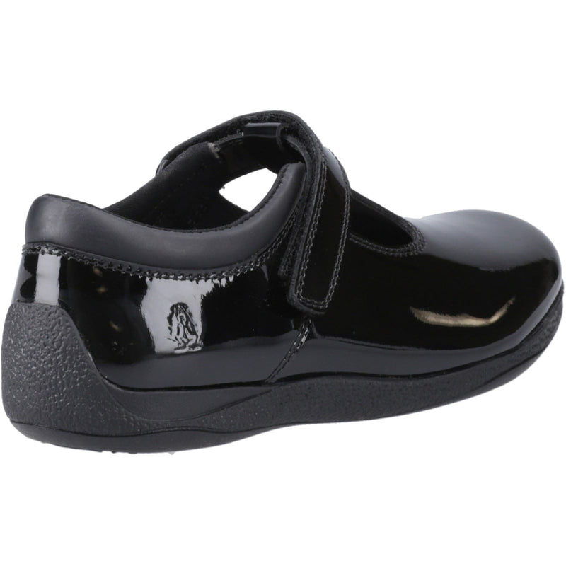 Hush Puppies Caitlin T-Bar Leather Girls's Black Shoes