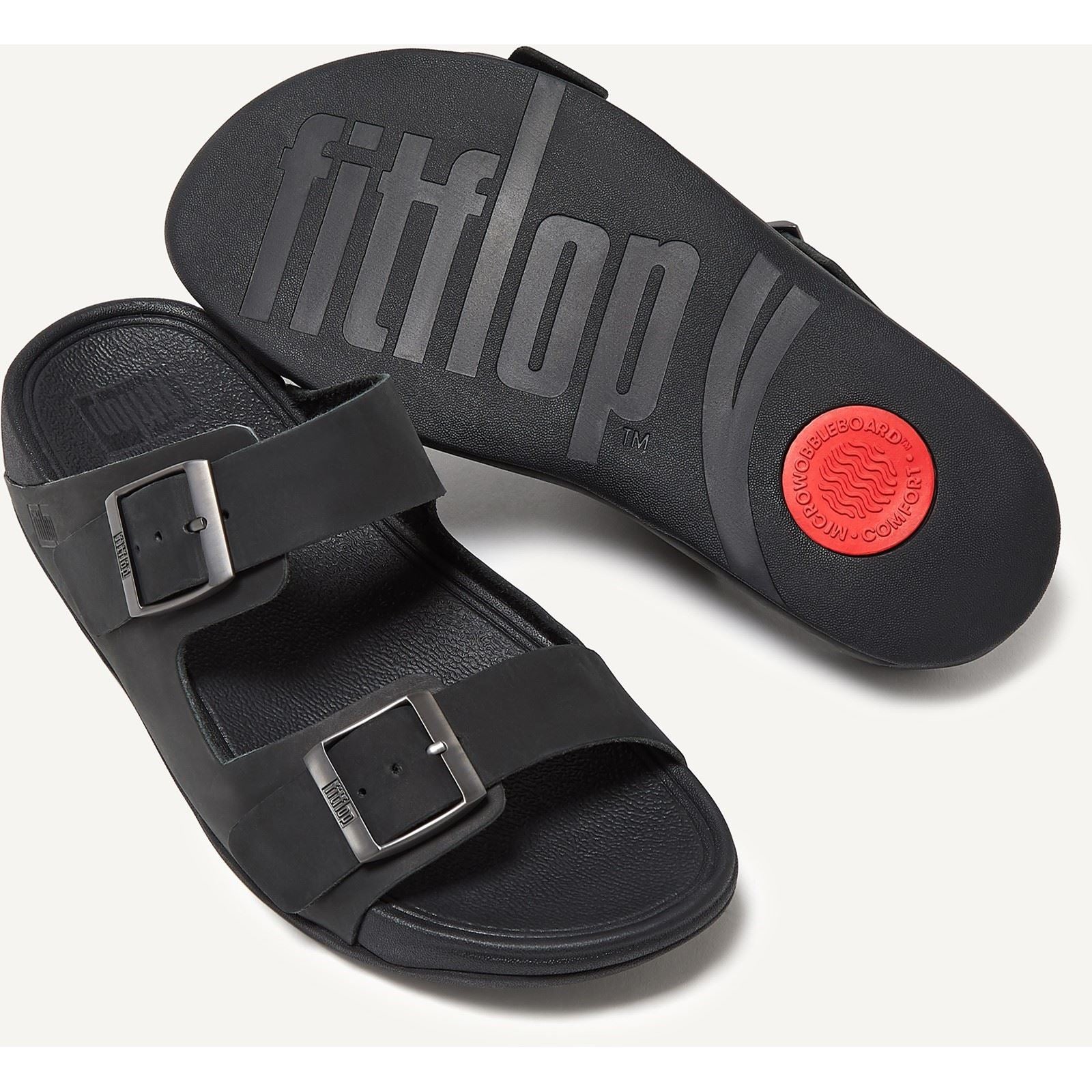 Fitflop Gogh Moc Leather Men's Black Sandals