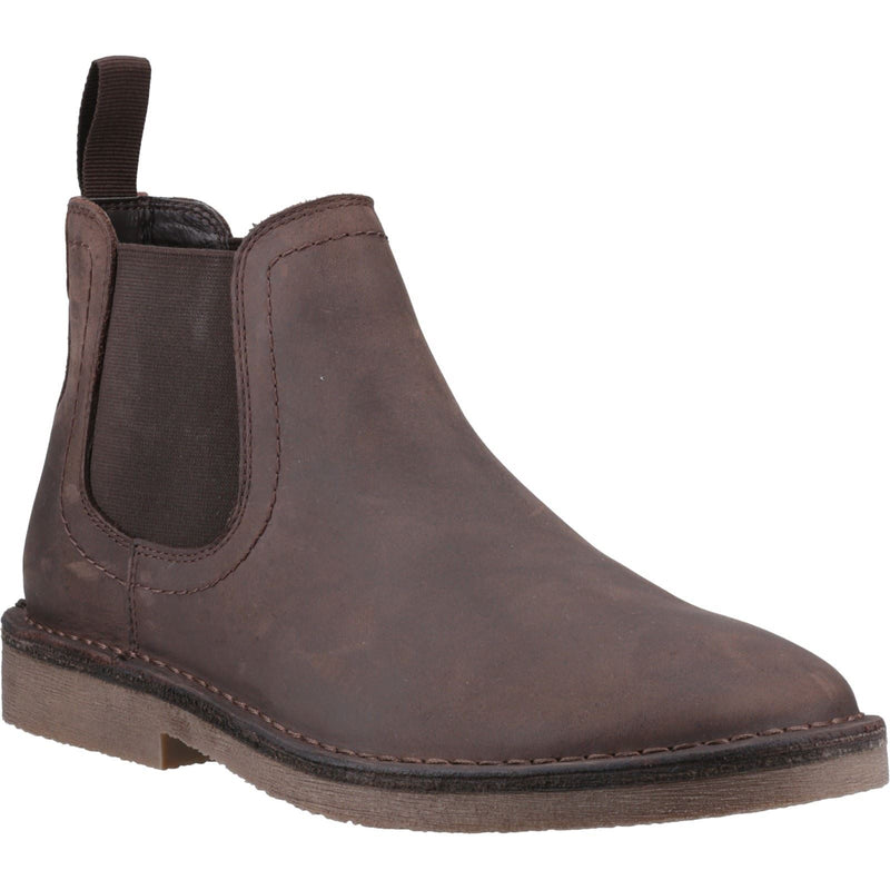 Hush Puppies Shaun Leather Men's Waxy Brown Boots
