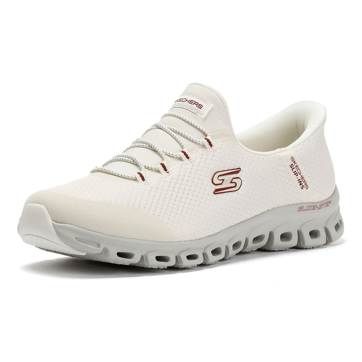 Skechers Slip-Ins Glide Step Vibey Mesh Women's White Sneakers