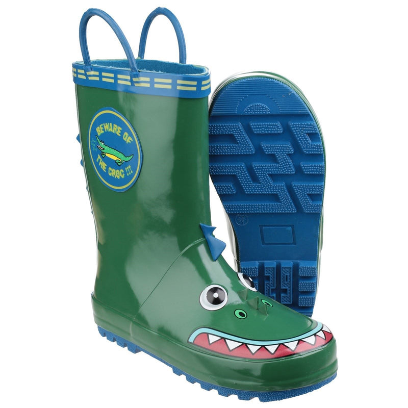 Cotswold Puddle Rubber Crocodile Wellington Boots