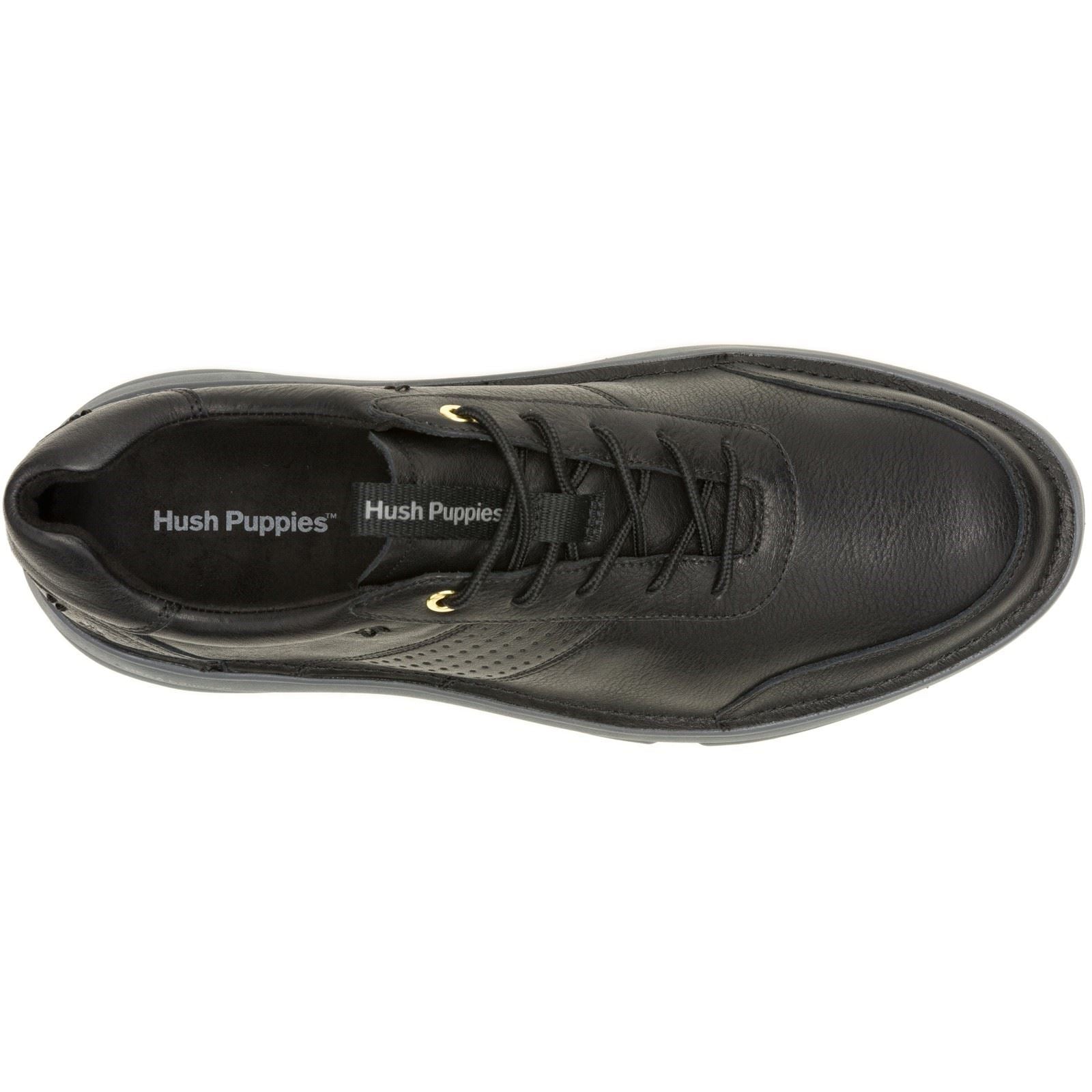 Hush Puppies Baylor Leather Men's Black Sneakers