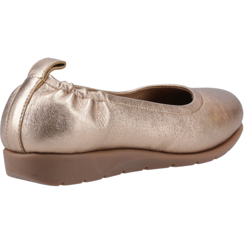 Hush Puppies Skylar Leather Women's Gold Flats