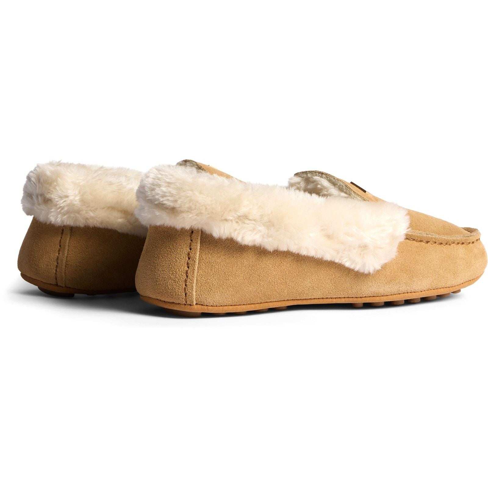 Hunter Womens Moccasin Slipper Sherpa Suede Women's Biscuit Slippers