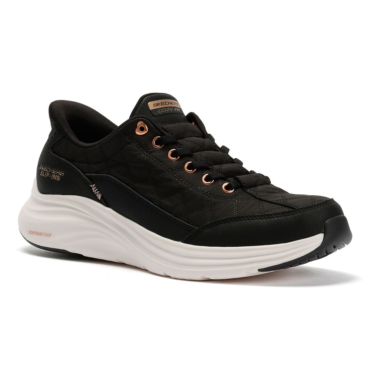 Skechers Slip-Ins Contour Foam Cozy Fit Women's Black Sneakers