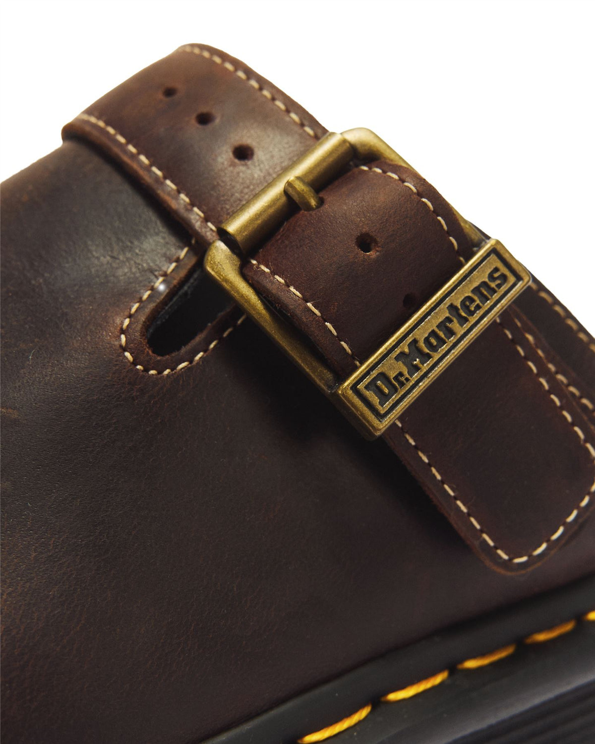 Dr. Martens Zebzag Mule Crazy Horse Leather Dark Brown Mules