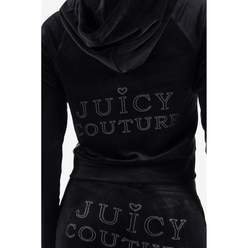 Juicy Couture Regal Madison Polyester Women's Black Hooded Sweatshirt