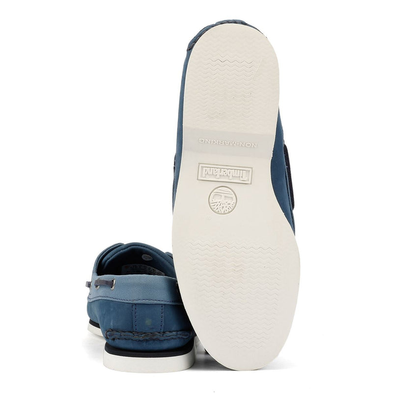 Timberland Classic 2 Eye Leather Men's Dark Blue Boat Shoes