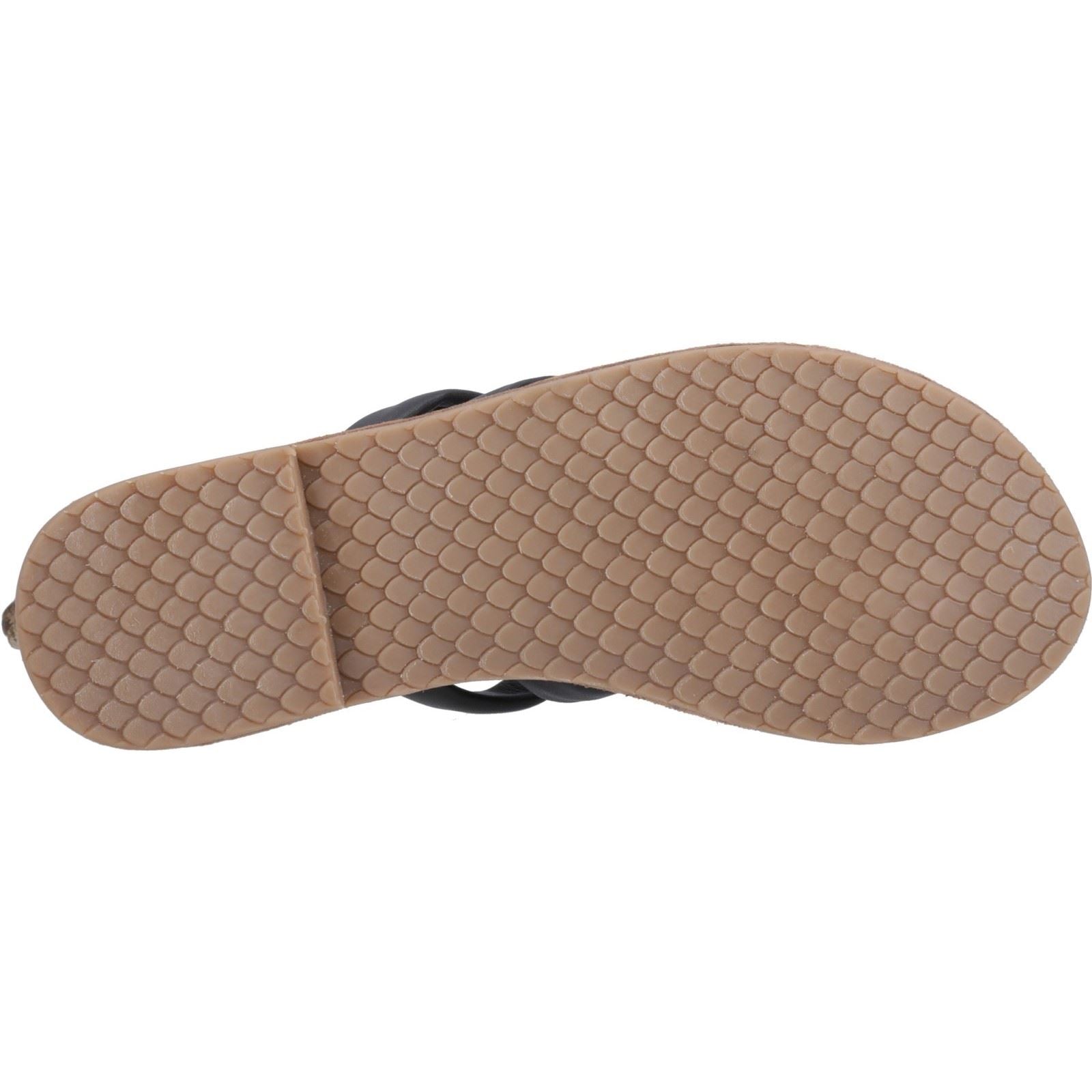 Hush Puppies Hope Leather Women's Black Sandals