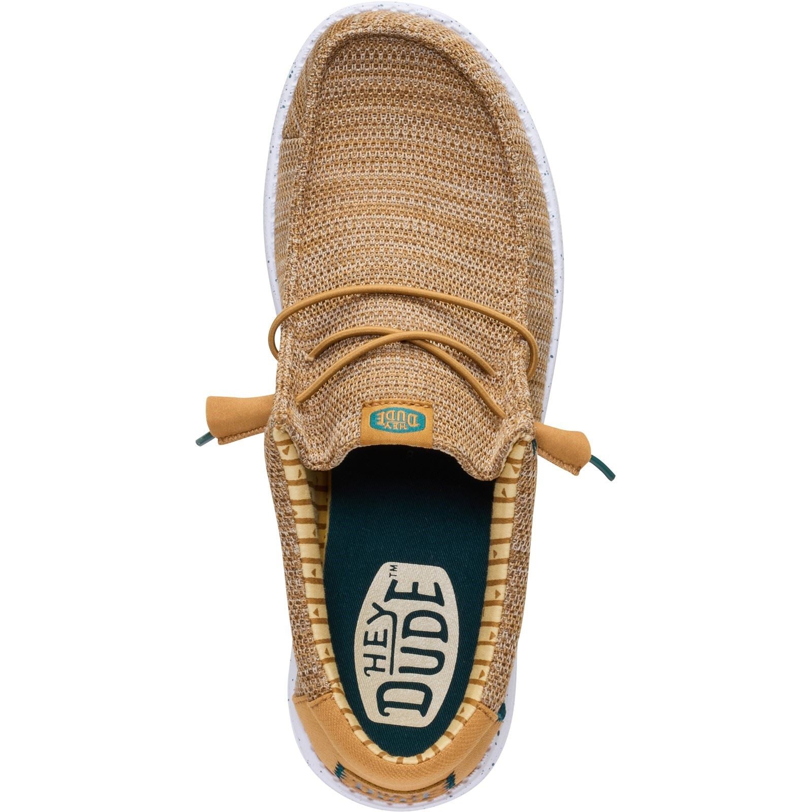 HEYDUDE Wally Stretch Sox Polyester Men's Bone Brown/Multi Loafers