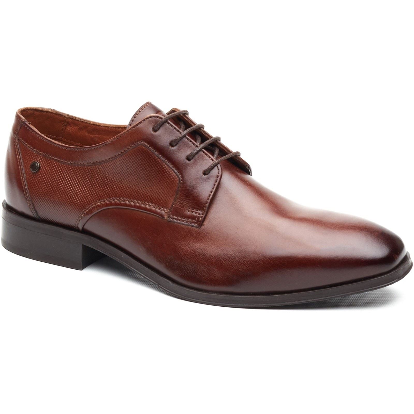 Base London Dome Lace Up Leather Men's Burnt Tan Lace-Up Shoes