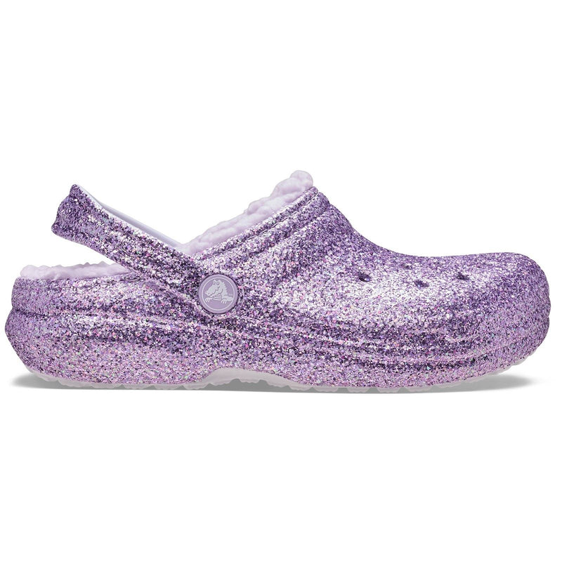 Crocs Classic Lined Clog Thermoplastic Kid's Purple Moon Clogs
