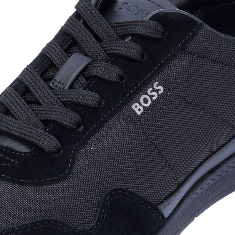 Boss Titanium Men's Black Sneakers