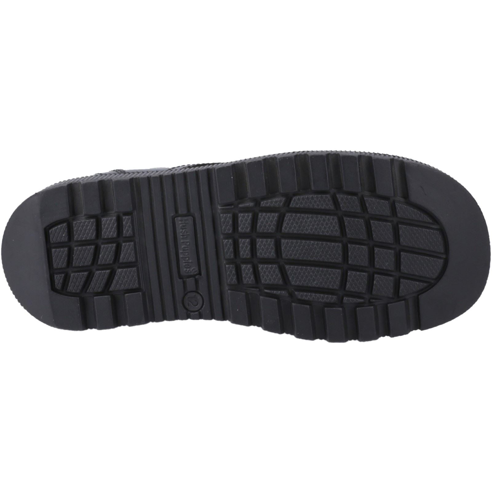 Hush Puppies Keeley Leather Girls's Black Lace-Up Shoes