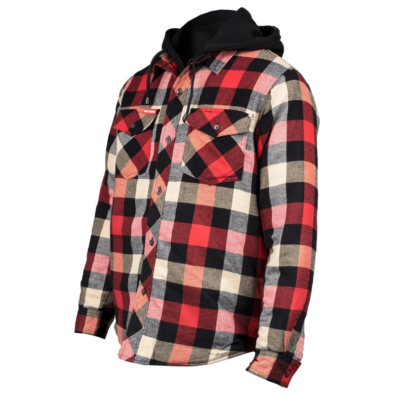 Hard Yakka Quilted Flannel Shacket Men's Red Shirt Jacket