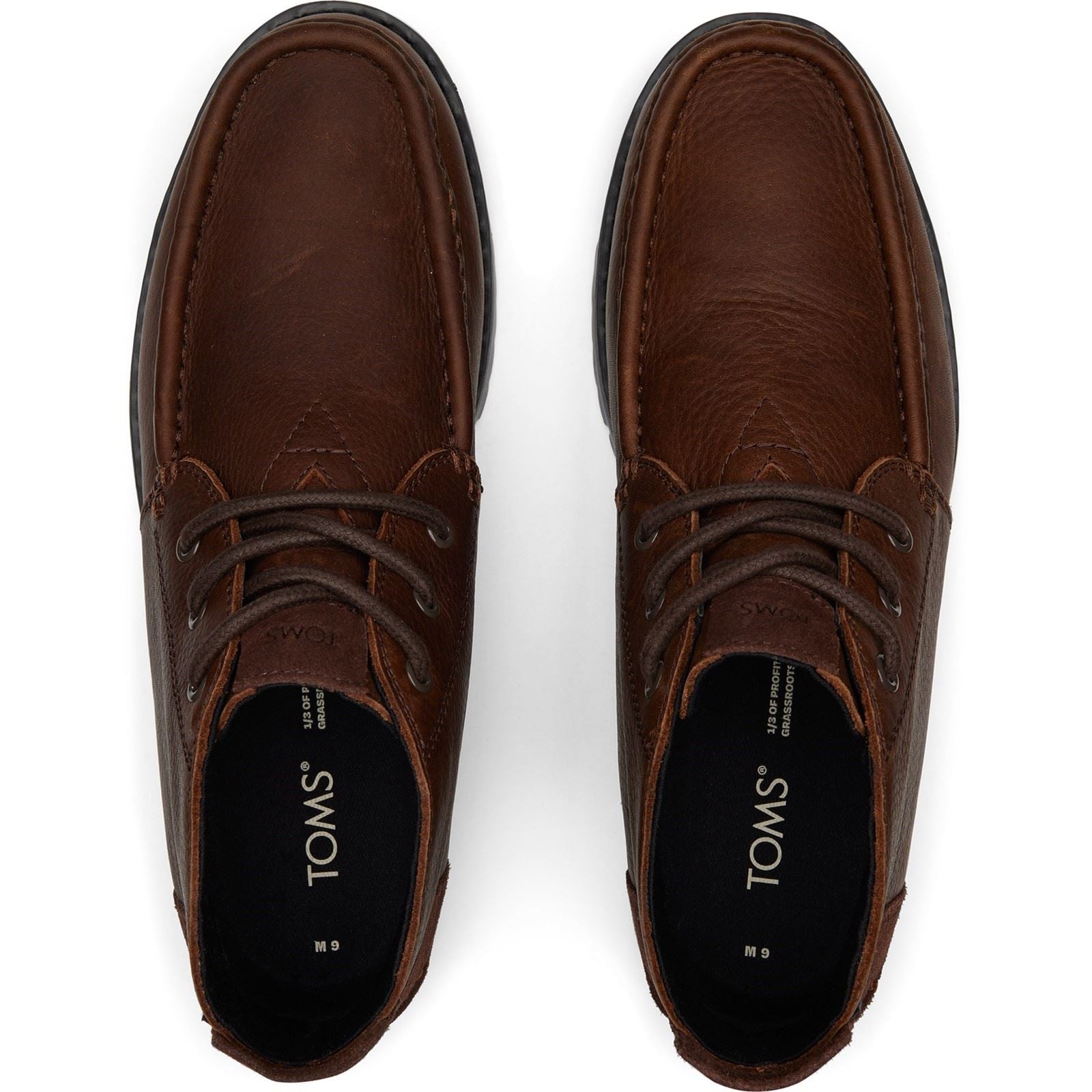 TOMS Navi Moc Chukka Leather Men's Brown Ankle Boots
