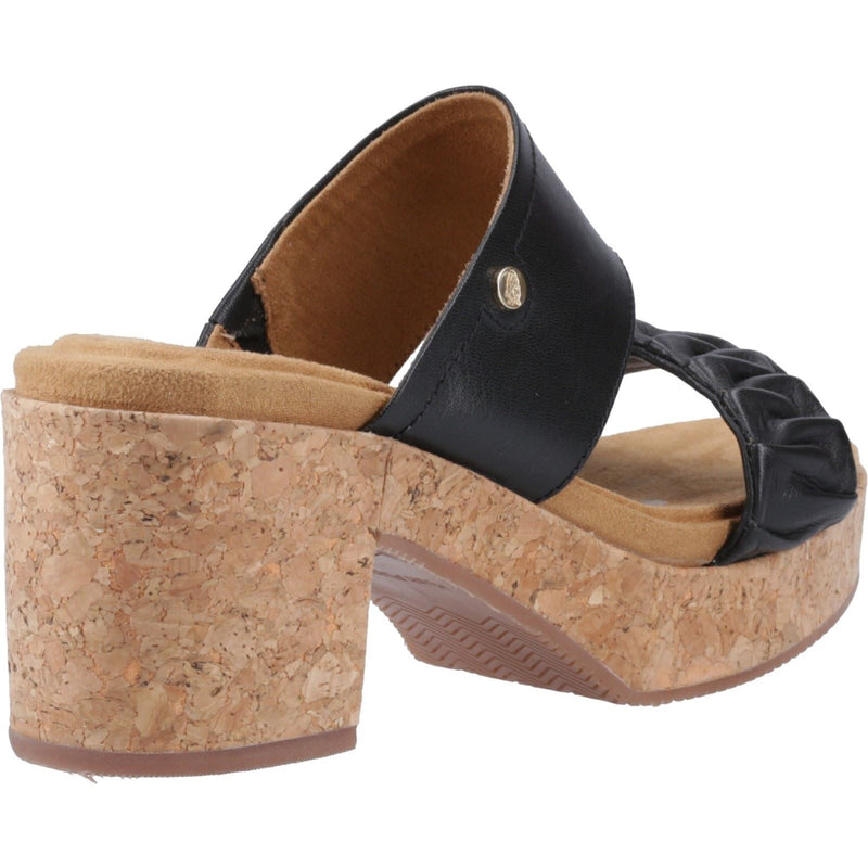 Hush Puppies Poppy Leather Women's Black Sandals