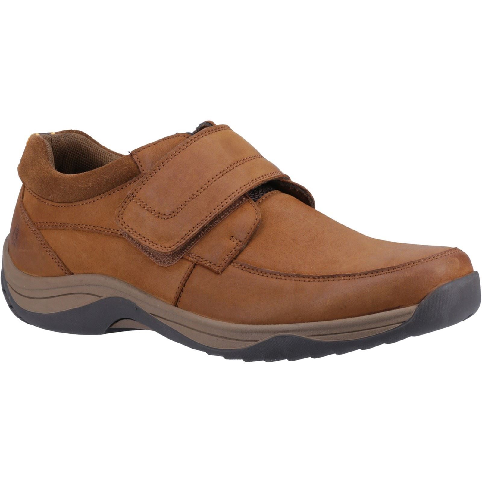 Hush Puppies Douglas Leather Men's Tan Nubuck Moccasins Shoes