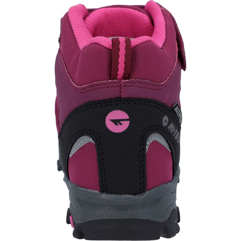 Hi-Tec Blackout Mid Synthetic Soft Shell Girls's Dark Rose/Fuchsia Hiking Boots