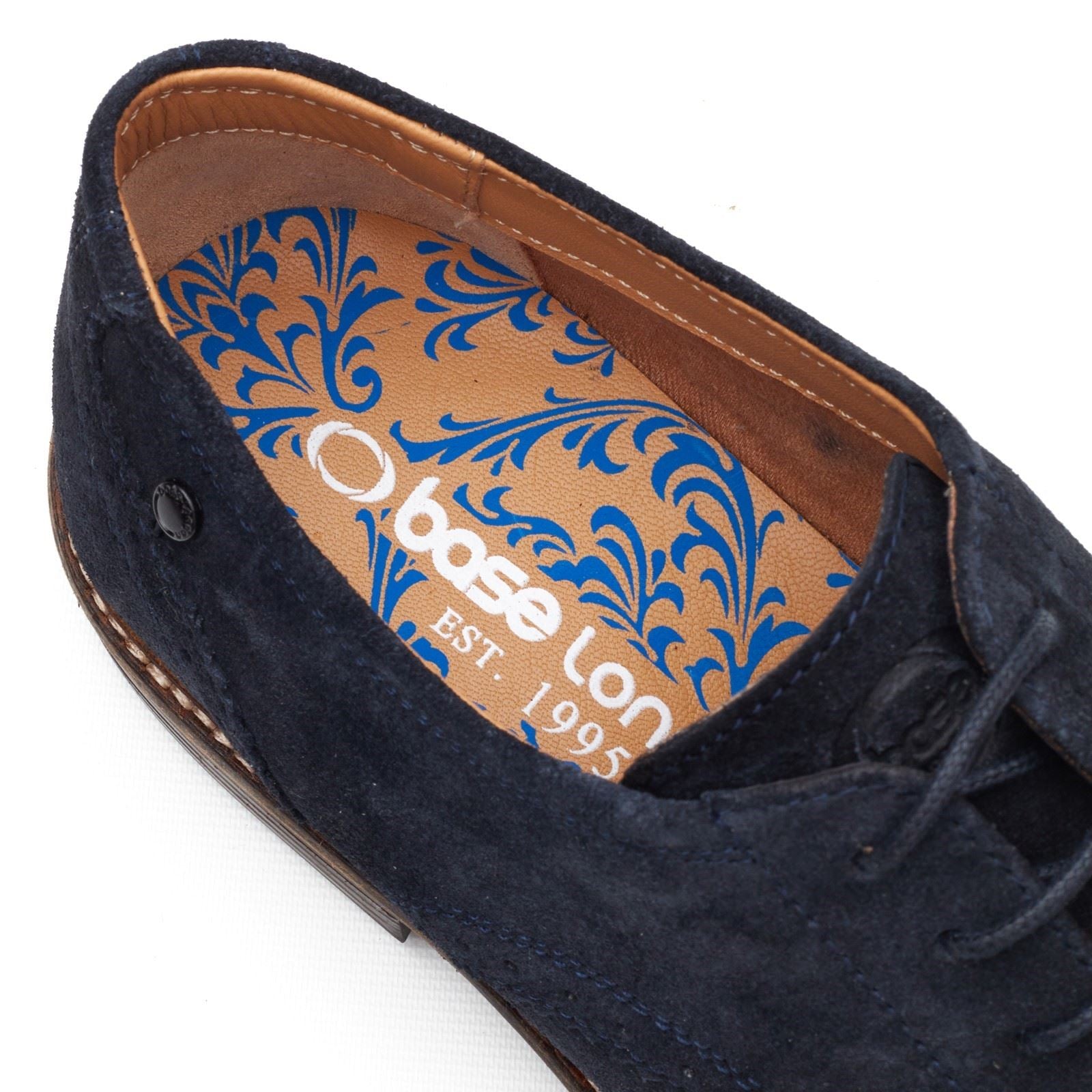Base London Eton Lace Up Leather Men's Navy Lace-Up Shoes