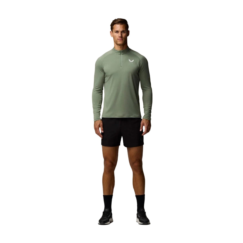 Castore Adapt Training 1/4 Zip Top Polyester Men's Green Activewear T-Shirts