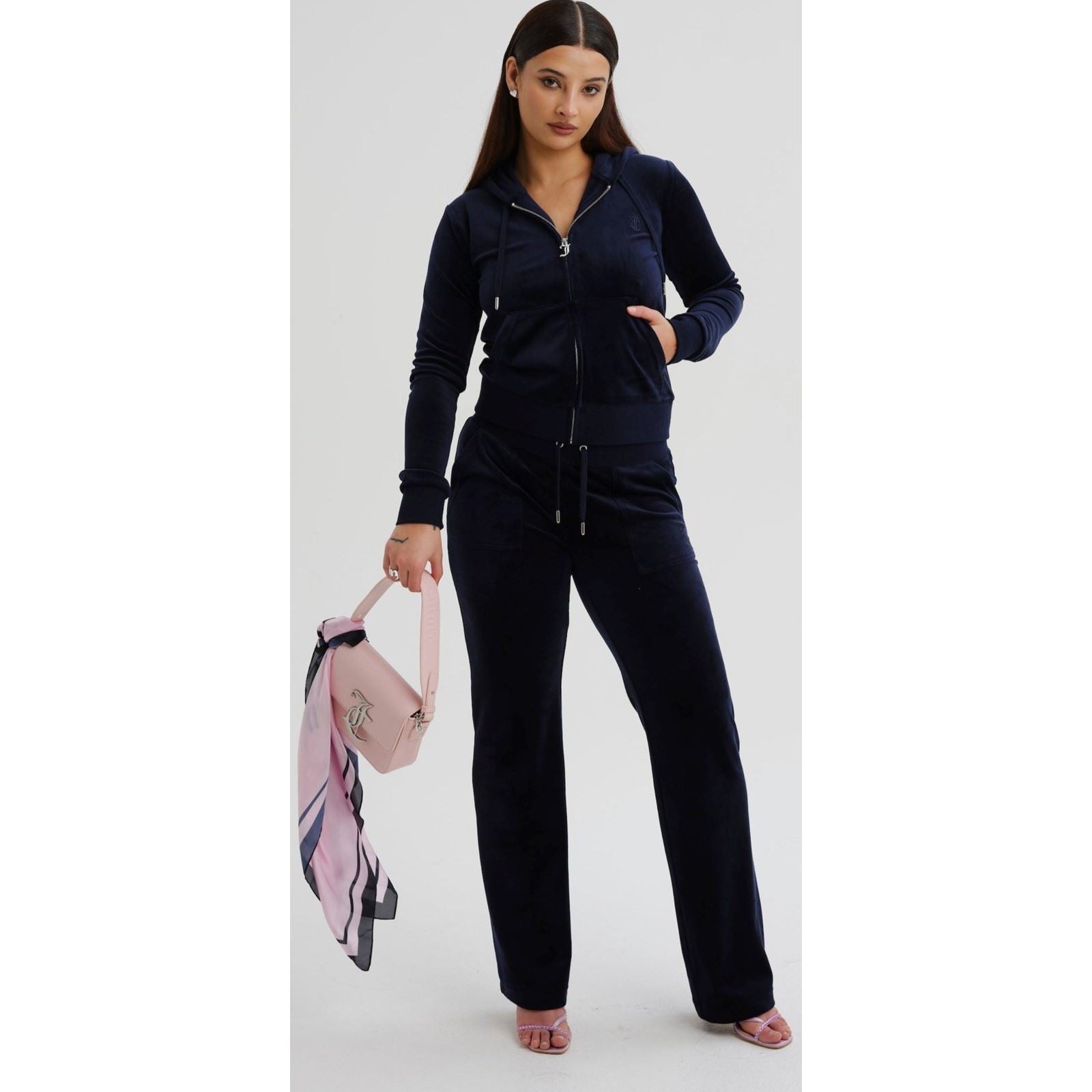 Juicy Couture Del Ray Polyester Women's Blue Joggers