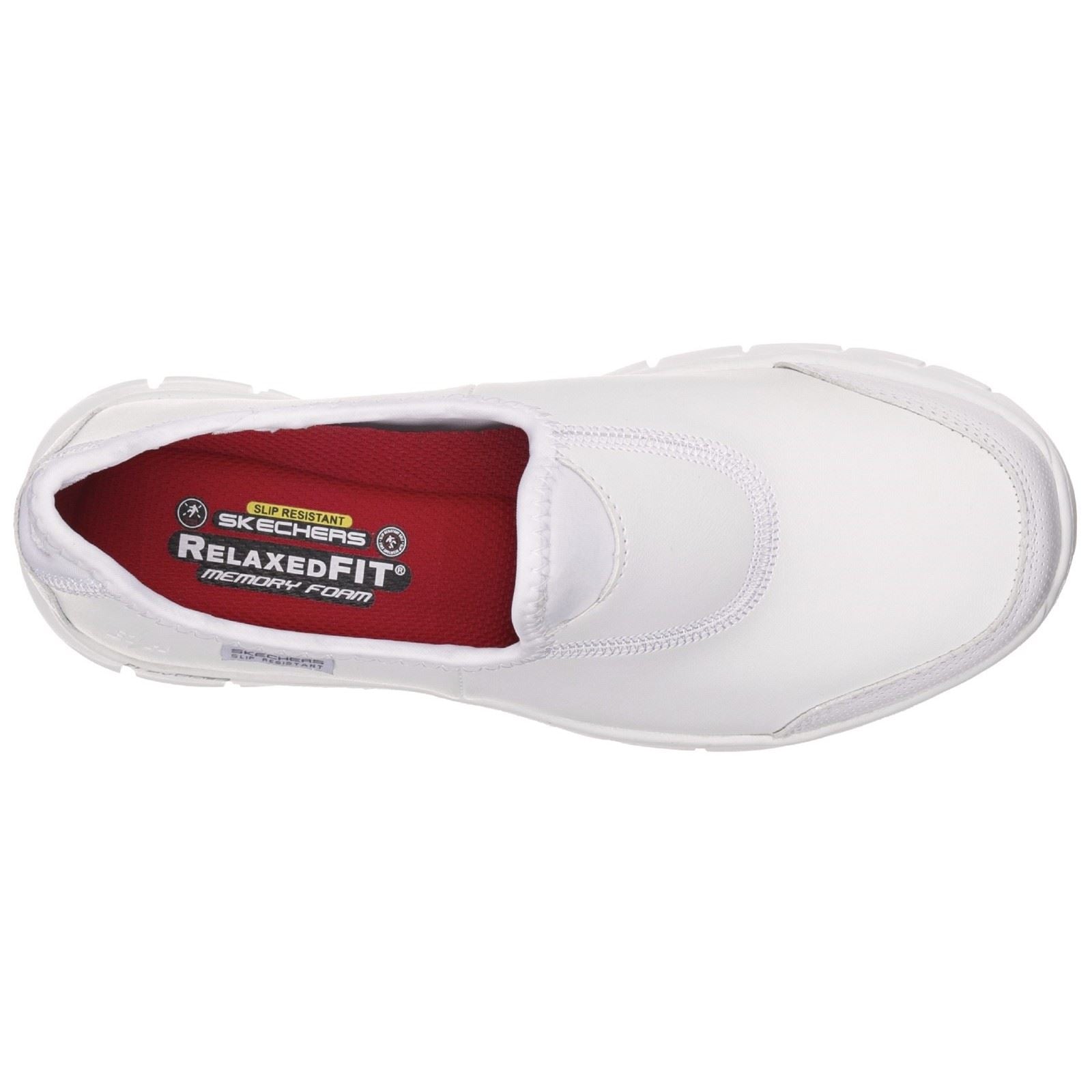 Skechers Workwear Sure Track Leather Women's White Sneakers