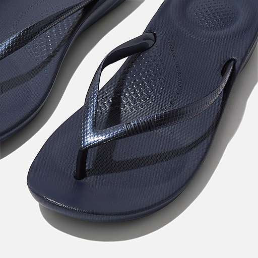 FitFlop Iqushion Ergonomic Women's Midnight Navy Flip Flops