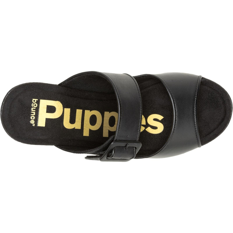 Hush Puppies Poppy Leather Women's Black Sandals