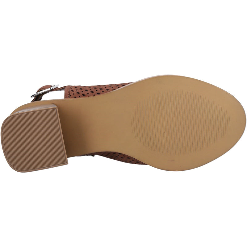 Hush Puppies Louise Heeled Leather Women's Brown Sandals