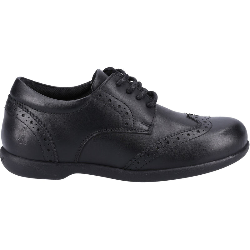 Hush Puppies Bridget JNR Leather Girls's Black Brogues