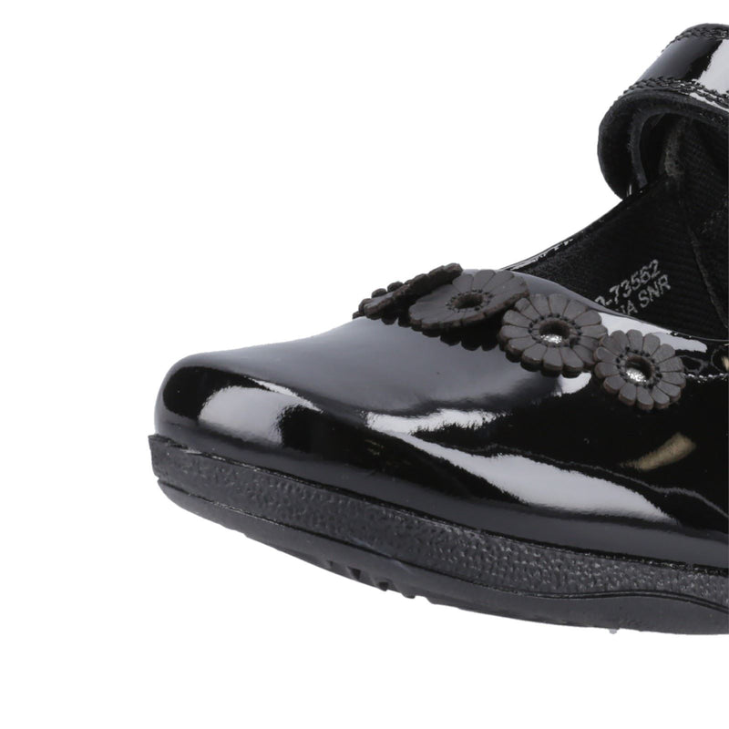 Hush Puppies Christina Patent Senior Leather Girls's Black Shoes