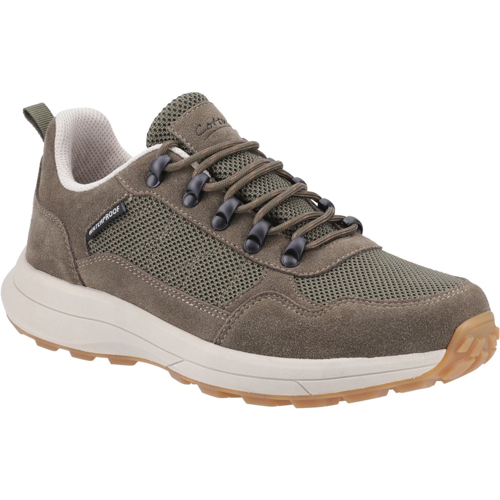 Cotswold Elmfield Suede Mesh Men's Khaki Sneakers