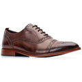 Base London Cast Washed Leather Men's Brown Brogues Shoes