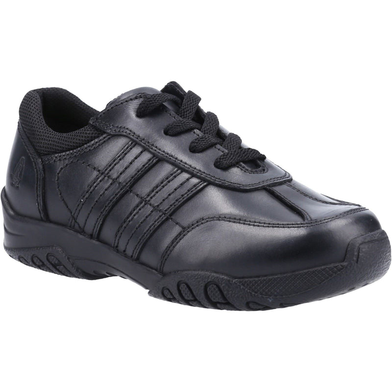 Hush Puppies Jezza 2 Youth Black Leather Lace-Up Shoes