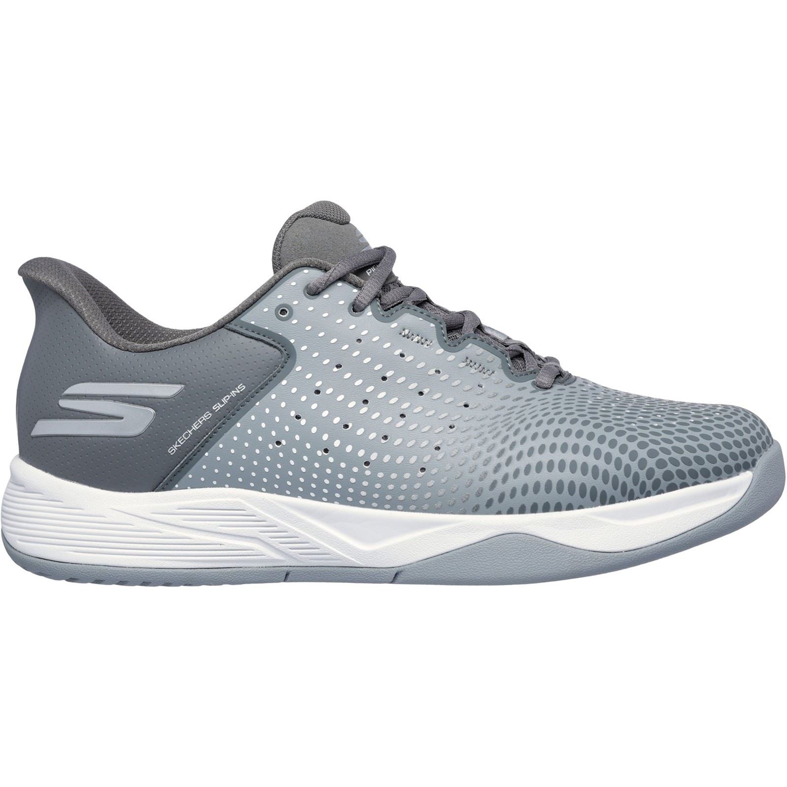 Skechers Performance Slip-ins Relaxed Fit Viper Court Reload Synthetic Men's Grey/Charcoal Sneakers