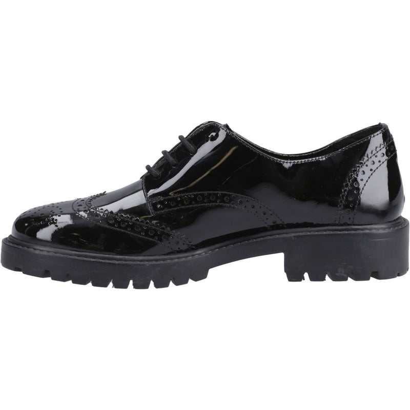 Hush Puppies Athena Patent Leather Girls's Black Brogues