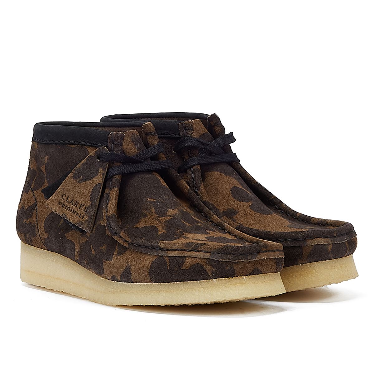 Clarks Originals Wallabee Floral Women's Black/Khaki Boots