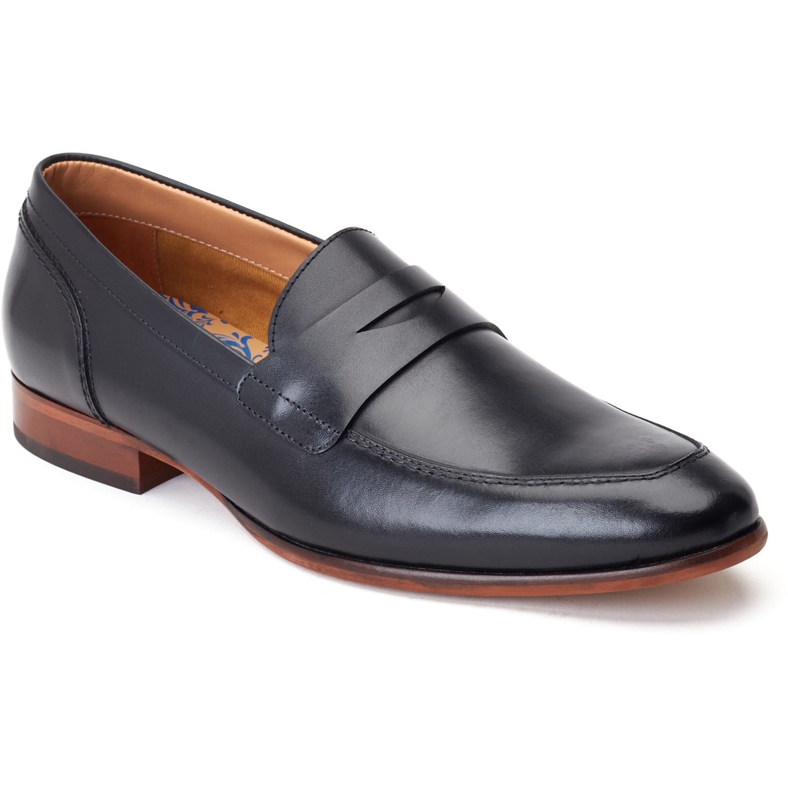 Base London Bruno Leather Men's Black Loafers